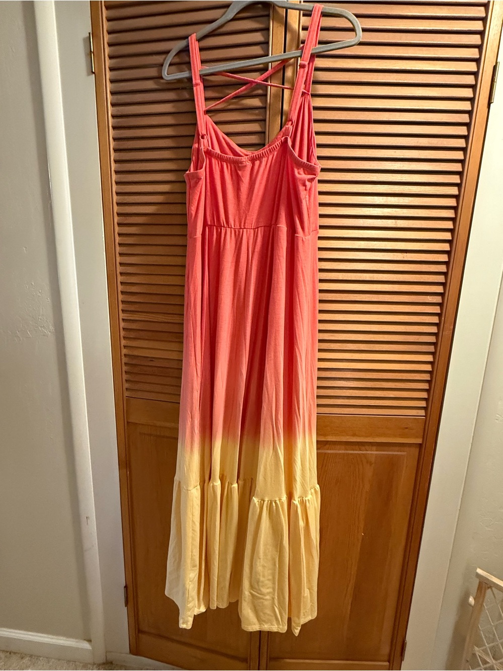 torrid Coral to Yellow Ombre Tiered Maxi Dress